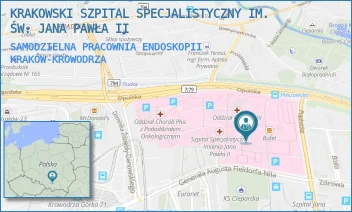 SAMODZIELNA PRACOWNIA ENDOSKOPII - KRAKOWSKI SZPITAL SPECJALISTYCZNY IM. ŚW. JANA PAWŁA II - UL. PRĄDNICKA 80,  KRAKÓW-KROWODRZA