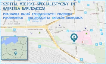 PRACOWNIA BADAŃ ENDOSKOPOWYCH PRZEWODU POKARMOWEGO - KOLONOSKOPIA - SZPITAL MIEJSKI SPECJALISTYCZNY IM. GABRIELA NARUTOWICZA - UL. PRĄDNICKA 35-37,  KRAKÓW-KROWODRZA