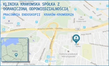 PRACOWNIA ENDOSKOPII - PRZYCHODNIA KRAKOWSKA SPÓŁKA Z OGRANICZONĄ ODPOWIEDZIALNOŚCIĄ - UL. JÓZEFA MEHOFFERA 6,  KRAKÓW-KROWODRZA