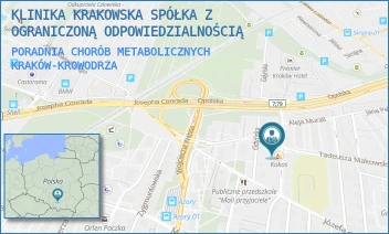 PORADNIA CHORÓB METABOLICZNYCH - PRZYCHODNIA KRAKOWSKA SPÓŁKA Z OGRANICZONĄ ODPOWIEDZIALNOŚCIĄ - UL. JÓZEFA MEHOFFERA 6,  KRAKÓW-KROWODRZA