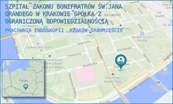PRACOWNIA ENDOSKOPII - SZPITAL ZAKONU BONIFRATRÓW ŚW.JANA GRANDEGO W KRAKOWIE SPÓŁKA Z OGRANICZONĄ ODPOWIEDZIALNOŚCIĄ - TRYNITARSKA 11,  KRAKÓW-ŚRÓDMIEŚCIE