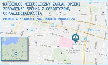 PORADNIA METABOLICZNA - KARDIOLOG NIEPUBLICZNY ZAKŁAD OPIEKI ZDROWOTNEJ SPÓŁKA Z OGRANICZONĄ ODPOWIEDZIALNOŚCIĄ - UL. KRONIKARZA GALLA 24,  KRAKÓW-KROWODRZA