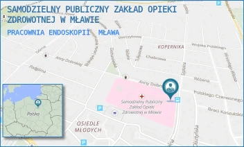PRACOWNIA ENDOSKOPII - SAMODZIELNY PUBLICZNY ZAKŁAD OPIEKI ZDROWOTNEJ W MŁAWIE - ANNY DOBRSKIEJ 1,  MŁAWA