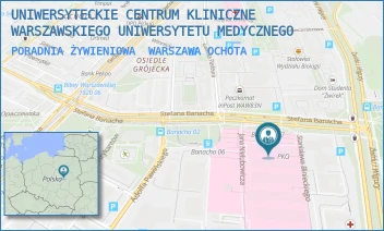 PORADNIA ŻYWIENIOWA - UNIWERSYTECKIE CENTRUM KLINICZNE WARSZAWSKIEGO UNIWERSYTETU MEDYCZNEGO - STEFANA BANACHA 1A,  WARSZAWA OCHOTA