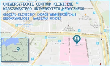 ODDZIAŁ KLINICZNY CHORÓB WEWNĘTRZNYCH I ENDOKRYNOLOGII - UNIWERSYTECKIE CENTRUM KLINICZNE WARSZAWSKIEGO UNIWERSYTETU MEDYCZNEGO - STEFANA BANACHA 1A,  WARSZAWA OCHOTA