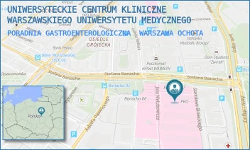 PORADNIA GASTROENTEROLOGICZNA - UNIWERSYTECKIE CENTRUM KLINICZNE WARSZAWSKIEGO UNIWERSYTETU MEDYCZNEGO - STEFANA BANACHA 1A,  WARSZAWA OCHOTA