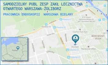 PRACOWNIA ENDOSKOPII - SAMODZIELNY PUBL ZESP ZAKŁ LECZNICTWA OTWARTEGO WARSZAWA-ŻOLIBORZ - KLAUDYNY 26B,  WARSZAWA BIELANY