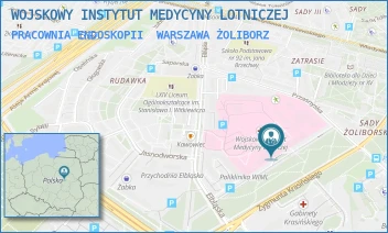 PRACOWNIA ENDOSKOPII - WOJSKOWY INSTYTUT MEDYCYNY LOTNICZEJ - KRASIŃSKIEGO 54/56,  WARSZAWA ŻOLIBORZ