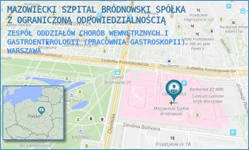 ZESPÓŁ ODDZIAŁÓW CHORÓB WEWNĘTRZNYCH I GASTROENTEROLOGII (PRACOWNIA GASTROSKOPII) - MAZOWIECKI SZPITAL BRÓDNOWSKI SPÓŁKA Z OGRANICZONĄ ODPOWIEDZIALNOŚCIĄ - KONDRATOWICZA 8,  WARSZAWA