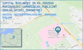 ODDZIAŁ GASTROENTEROLOGICZNY - SZPITAL BIELAŃSKI IM.KS.JERZEGO POPIEŁUSZKI SAMODZIELNY PUBLICZNY ZAKŁAD OPIEKI ZDROWOTNEJ - CEGŁOWSKA 80,  WARSZAWA BIELANY