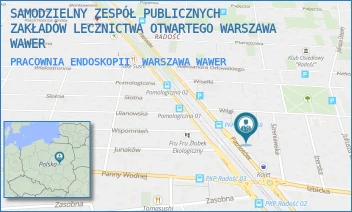 PRACOWNIA ENDOSKOPII - SAMODZIELNY ZESPÓŁ PUBLICZNYCH ZAKŁADÓW LECZNICTWA OTWARTEGO WARSZAWA WAWER - PATRIOTÓW 170,  WARSZAWA WAWER
