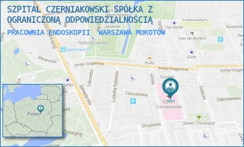 PRACOWNIA ENDOSKOPII - SZPITAL CZERNIAKOWSKI SPÓŁKA Z OGRANICZONĄ ODPOWIEDZIALNOŚCIĄ - STĘPIŃSKA 19/25,  WARSZAWA MOKOTÓW