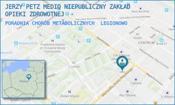 PORADNIA CHORÓB METABOLICZNYCH - JERZY PETZ MEDIQ NIEPUBLICZNY ZAKŁAD OPIEKI ZDROWOTNEJ - PIŁSUDSKIEGO 20,  LEGIONOWO