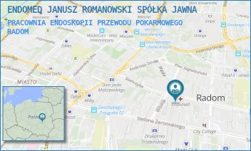 PRACOWNIA ENDOSKOPII PRZEWODU POKARMOWEGO - ENDOMED JANUSZ ROMANOWSKI SPÓŁKA JAWNA - JANA KILIŃSKIEGO 6,  RADOM