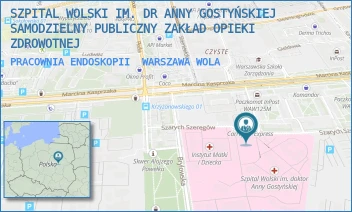 PRACOWNIA ENDOSKOPII - SZPITAL WOLSKI IM. DR ANNY GOSTYŃSKIEJ SAMODZIELNY PUBLICZNY ZAKŁAD OPIEKI ZDROWOTNEJ - MARCINA KASPRZAKA 17,  WARSZAWA WOLA