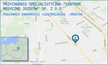 PRACOWNIA ENDOSKOPII (GASTROLOGIA) - PRZYCHODNIA SPECJALISTYCZNA "CENTRUM MEDYCZNE JÓZEFÓW" SP. Z O.O. - ARMII KRAJOWEJ 5,  JÓZEFÓW