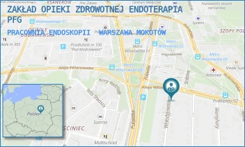 PRACOWNIA ENDOSKOPII - ZAKŁAD OPIEKI ZDROWOTNEJ ENDOTERAPIA PFG - ALEJA WILANOWSKA 333,  WARSZAWA MOKOTÓW