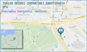 PRACOWNIA ENDOSKOPII - ZAKŁAD OPIEKI ZDROWOTNEJ ENDOTERAPIA PFG - WARYŃSKIEGO 10A,  WARSZAWA