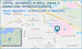ZAKŁAD ENDOSKOPII DIAGNOSTYCZNEJ I ZABIEGOWEJ - SZPITAL WOJEWÓDZKI W OPOLU SPÓŁKA Z OGRANICZONĄ ODPOWIEDZIALNOŚCIĄ - UL. KATOWICKA 64,  OPOLE