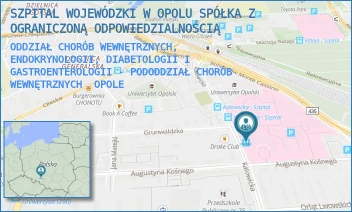 ODDZIAŁ CHORÓB WEWNĘTRZNYCH, ENDOKRYNOLOGII, DIABETOLOGII I GASTROENTEROLOGII - PODODDZIAŁ CHORÓB WEWNĘTRZNYCH - SZPITAL WOJEWÓDZKI W OPOLU SPÓŁKA Z OGRANICZONĄ ODPOWIEDZIALNOŚCIĄ - UL. KATOWICKA 64,  OPOLE