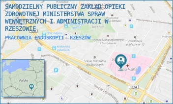 PRACOWNIA ENDOSKOPII - SAMODZIELNY PUBLICZNY ZAKŁAD OPIEKI ZDROWOTNEJ MINISTERSTWA SPRAW WEWNĘTRZNYCH I ADMINISTRACJI W RZESZOWIE - UL. KRAKOWSKA 16,  RZESZÓW