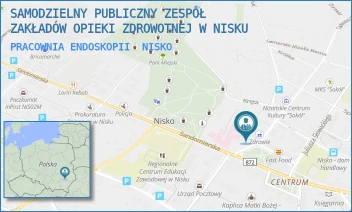 PRACOWNIA ENDOSKOPII - SAMODZIELNY PUBLICZNY ZESPÓŁ ZAKŁADÓW OPIEKI ZDROWOTNEJ W NISKU - UL. TADEUSZA KOŚCIUSZKI 1,  NISKO