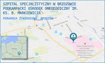 PORADNIA ŻYWIENIOWA - SZPITAL SPECJALISTYCZNY W BRZOZOWIE PODKARPACKI OŚRODEK ONKOLOGICZNY IM. KS. B. MARKIEWICZA - KS. J. BIELAWSKIEGO 18,  BRZOZÓW