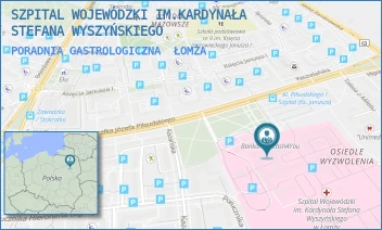 PORADNIA GASTROLOGICZNA - SZPITAL WOJEWÓDZKI IM.KARDYNAŁA STEFANA WYSZYŃSKIEGO - MARSZ. JÓZEFA PIŁSUDSKIEGO 11,  ŁOMŻA