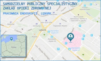 PRACOWNIA ENDOSKOPII - SAMODZIELNY PUBLICZNY SPECJALISTYCZNY ZAKŁAD OPIEKI ZDROWOTNEJ - UL. JULIANA WĘGRZYNOWICZA 13,  LĘBORK