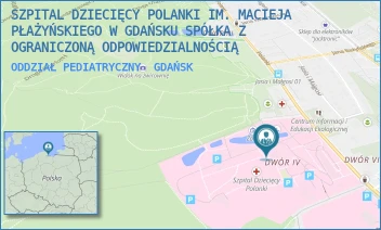 ODDZIAŁ PEDIATRYCZNY - SZPITAL DZIECIĘCY POLANKI IM. MACIEJA PŁAŻYŃSKIEGO W GDAŃSKU SPÓŁKA Z OGRANICZONĄ ODPOWIEDZIALNOŚCIĄ - UL. POLANKI 119,  GDAŃSK