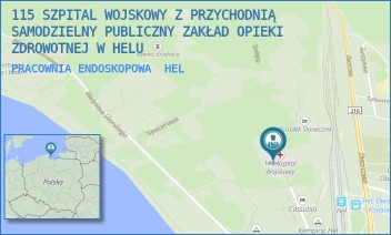 PRACOWNIA ENDOSKOPOWA - 115 SZPITAL WOJSKOWY Z PRZYCHODNIĄ SAMODZIELNY PUBLICZNY ZAKŁAD OPIEKI ZDROWOTNEJ W HELU - UL. BOCZNA 10,  HEL