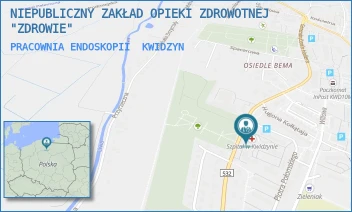 PRACOWNIA ENDOSKOPII - NIEPUBLICZNY ZAKŁAD OPIEKI ZDROWOTNEJ "ZDROWIE" - UL. JÓZEFA HALLERA 31,  KWIDZYN