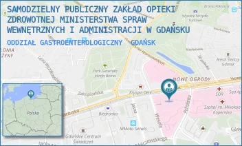 ODDZIAŁ GASTROENTEROLOGICZNY - SAMODZIELNY PUBLICZNY ZAKŁAD OPIEKI ZDROWOTNEJ MINISTERSTWA SPRAW WEWNĘTRZNYCH I ADMINISTRACJI W GDAŃSKU - UL. KARTUSKA 4/6,  GDAŃSK