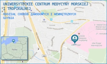 ODDZIAŁ CHORÓB ZAWODOWYCH I WEWNĘTRZNYCH - UNIWERSYTECKIE CENTRUM MEDYCYNY MORSKIEJ I TROPIKALNEJ - UL. POWSTANIA STYCZNIOWEGO 9B,  GDYNIA
