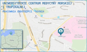 PRACOWNIA ENDOSKOPII - UNIWERSYTECKIE CENTRUM MEDYCYNY MORSKIEJ I TROPIKALNEJ - UL. POWSTANIA STYCZNIOWEGO 9B,  GDYNIA