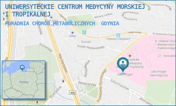 PORADNIA CHORÓB METABOLICZNYCH - UNIWERSYTECKIE CENTRUM MEDYCYNY MORSKIEJ I TROPIKALNEJ - UL. POWSTANIA STYCZNIOWEGO 9B,  GDYNIA