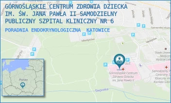 PORADNIA ENDOKRYNOLOGICZNA - GÓRNOŚLĄSKIE CENTRUM ZDROWIA DZIECKA IM. ŚW. JANA PAWŁA II SAMODZIELNY PUBLICZNY SZPITAL KLINICZNY NR 6 - UL. MEDYKÓW 16,  KATOWICE