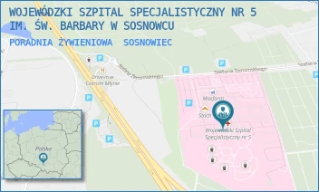 PORADNIA ŻYWIENIOWA - WOJEWÓDZKI SZPITAL SPECJALISTYCZNY NR 5 IM. ŚW. BARBARY W SOSNOWCU - UL. PLAC MEDYKÓW 1,  SOSNOWIEC