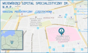 ODDZIAŁ PEDIATRYCZNY - WOJEWÓDZKI SZPITAL SPECJALISTYCZNY IM. N.M.P. - UL. POLSKIEGO CZERWONEGO KRZYŻA 7,  CZĘSTOCHOWA