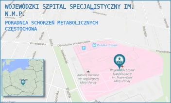 PORADNIA SCHORZEŃ METABOLICZNYCH - WOJEWÓDZKI SZPITAL SPECJALISTYCZNY IM. N.M.P. - UL. BIALSKA 104/118,  CZĘSTOCHOWA