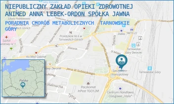 PORADNIA CHORÓB METABOLICZNYCH - NIEPUBLICZNY ZAKŁAD OPIEKI ZDROWOTNEJ ANIMED ANNA LEBEK-ORDON SPÓŁKA JAWNA - UL. MARSZAŁKA JÓZEFA PIŁSUDSKIEGO 9A,  TARNOWSKIE GÓRY