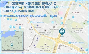 PORADNIA GASTROENTEROLOGICZNA - H-T. CENTRUM MEDYCZNE SPÓŁKA Z OGRANICZONĄ ODPOWIEDZIALNOŚCIĄ SPÓŁKA KOMANDYTOWA - ALEJA BIELSKA 103A,  TYCHY