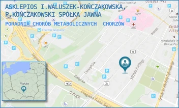 PORADNIA CHORÓB METABOLICZNYCH - ASKLEPIOS I.WALUSZEK-KOŃCZAKOWSKA, P.KOŃCZAKOWSKI SPÓŁKA JAWNA - UL. WOLNOŚCI 109,  CHORZÓW