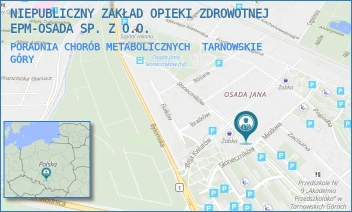 PORADNIA CHORÓB METABOLICZNYCH - NIEPUBLICZNY ZAKŁAD OPIEKI ZDROWOTNEJ EPM-OSADA SP. Z O.O. - UL. SŁONECZNIKÓW 44,  TARNOWSKIE GÓRY