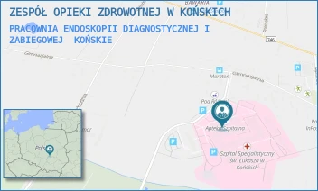 PRACOWNIA ENDOSKOPII DIAGNOSTYCZNEJ I ZABIEGOWEJ - ZESPÓŁ OPIEKI ZDROWOTNEJ W KOŃSKICH - GIMNAZJALNA 41B,  KOŃSKIE
