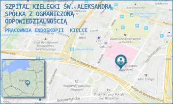 PRACOWNIA ENDOSKOPII - SZPITAL KIELECKI ŚW. ALEKSANDRA SPÓŁKA Z OGRANICZONĄ ODPOWIEDZIALNOŚCIĄ - KOŚCIUSZKI 25,  KIELCE