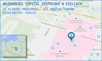 II KLINIKA PEDIATRII - III ODDZIAŁ CHORÓB DZIECIĘCYCH - WOJEWÓDZKI SZPITAL ZESPOLONY W KIELCACH - ARTWIŃSKIEGO 3A,  KIELCE