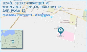 PRACOWNIA ENDOSKOPII - ZESPÓŁ OPIEKI ZDROWOTNEJ WE WŁOSZCZOWIE - SZPITAL POWIATOWY IM. JANA PAWŁA II - ŻEROMSKIEGO 28,  WŁOSZCZOWA