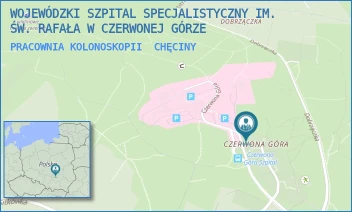 PRACOWNIA KOLONOSKOPII - WOJEWÓDZKI SZPITAL SPECJALISTYCZNY IM. ŚW. RAFAŁA W CZERWONEJ GÓRZE - CZERWONA GÓRA 10,  CHĘCINY