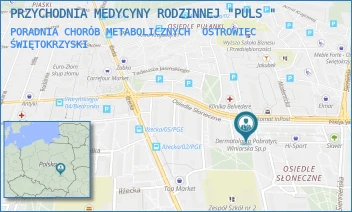 PORADNIA CHORÓB METABOLICZNYCH - "PULS" S.C. MARIA RESZCZYK, ADAM WINIARSKI, RAFAŁ RESZCZYK, EWA ULJASZ - OS. SŁONECZNE 10,  OSTROWIEC ŚWIĘTOKRZYSKI